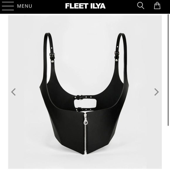 Fleet Ilya under bust corset Leather rare bondage XS/S